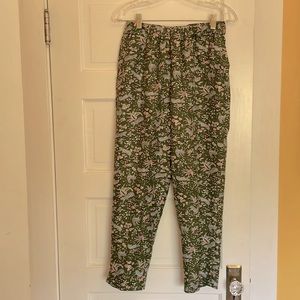 Silk jungle cat print trousers from J Crew